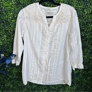 Orvis White Blouse Elegant‎ Top